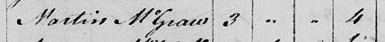 1795 Augusta Co, VA tax list for Martin McGraw Sr.