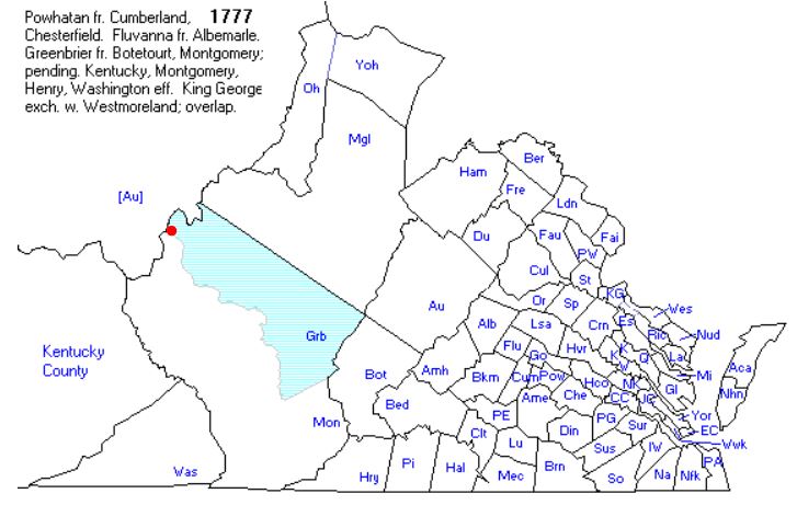 Greenbrier County 1777