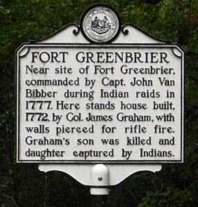 Historical Marker for Fort Greenbrier