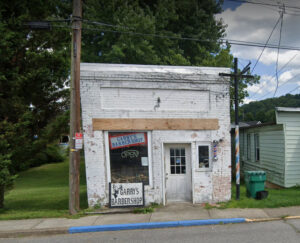 Barber Shop, Poca, WV. Former truck stop in the 1950s.